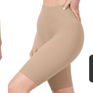 Zenana Ribbed Biker Shorts